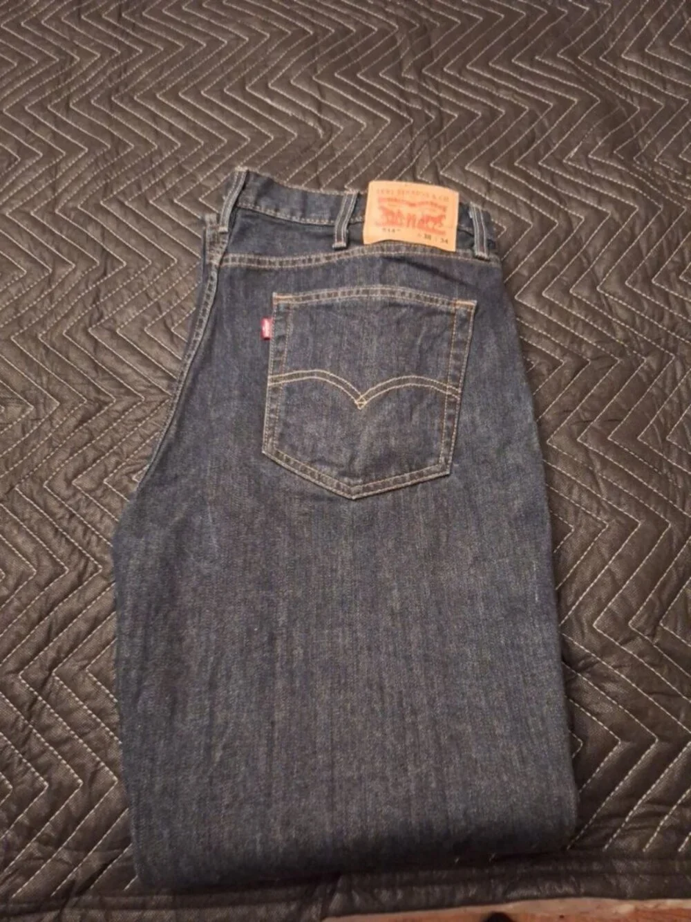 Levi’s 514 Straight Fit Jeans Men’s W38 L34 Blue Denim Regular Fit Pants